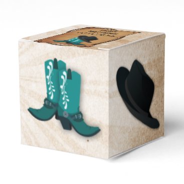 cowboy boots western Personalized favor boxes