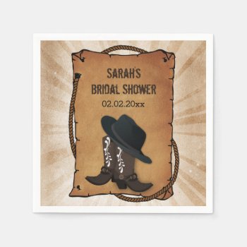 Cowboy Boots Western Personalized Wedding Napkins by PartyPops at Zazzle