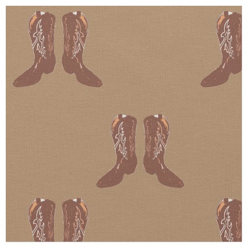 Cowboy Boots Western Print Fabric