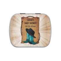 cowboy boots western theme personalized candy tins