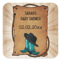 cowboy boots western theme Personalized stickers