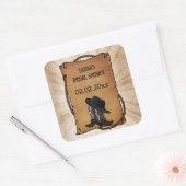 cowboy boots western theme Personalized stickers (Envelope)