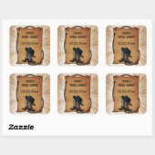 cowboy boots western theme Personalized stickers (Sheet)