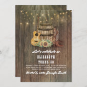 Cowboy Boots Wine Barrel Country Birthday Party Invitation (Front/Back)