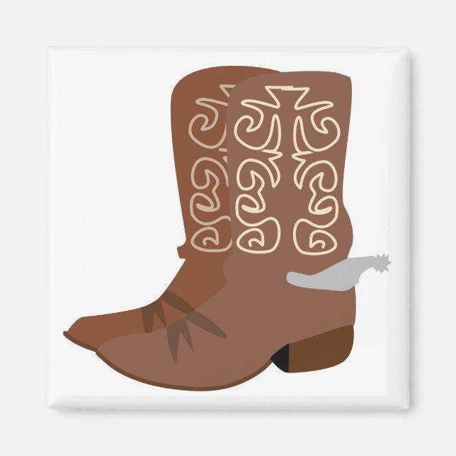 Cowboy Boots with Spurs Magnet (Front)