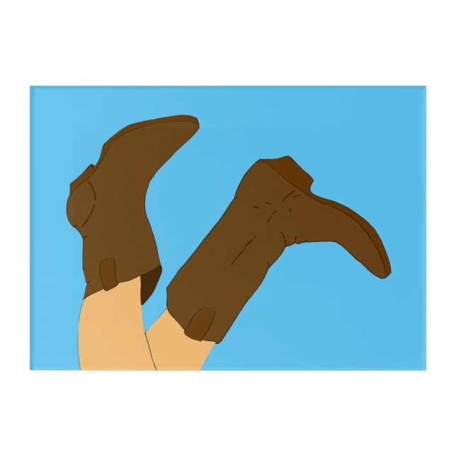 Cowboy Boots Yee-Haw  Acrylic Print (Front)