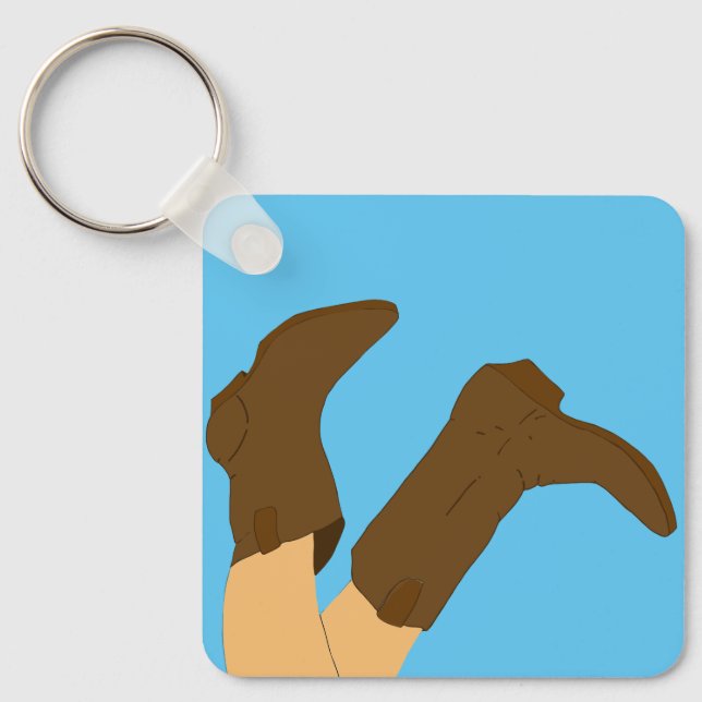 Cowboy Boots Yee-Haw  Keychain (Front)