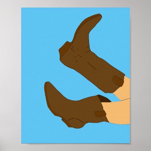 Cowboy Boots Yee_Haw Poster