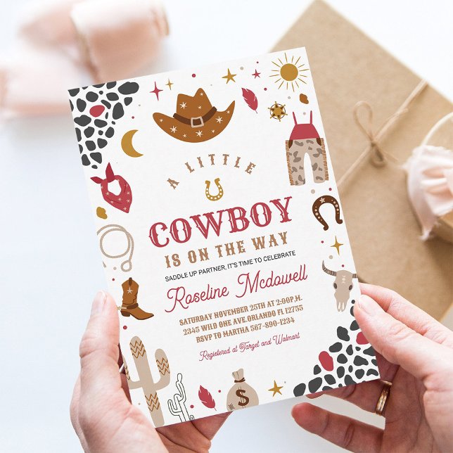 Cowboy Boy Rodeo Baby Shower Invitation (Creator Uploaded)