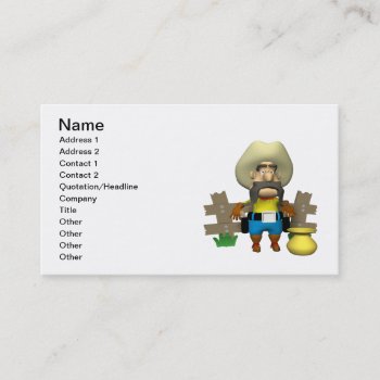 Cowboy Business Card by HowTheWestWasWon at Zazzle