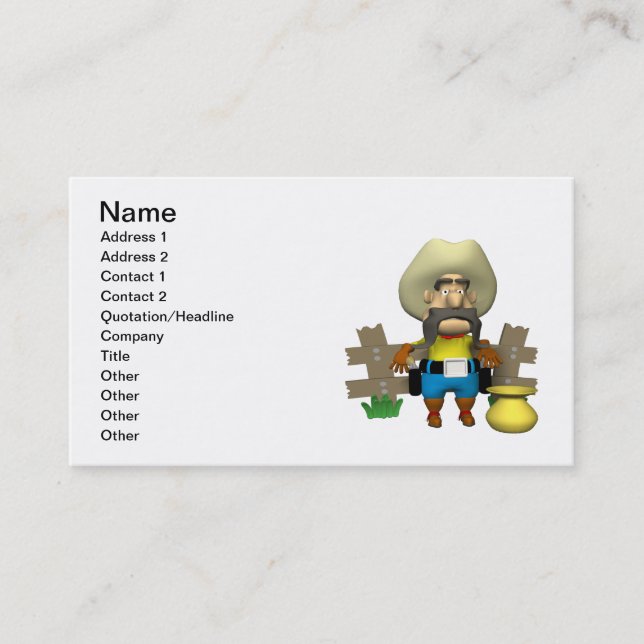 Cowboy Business Card (Front)
