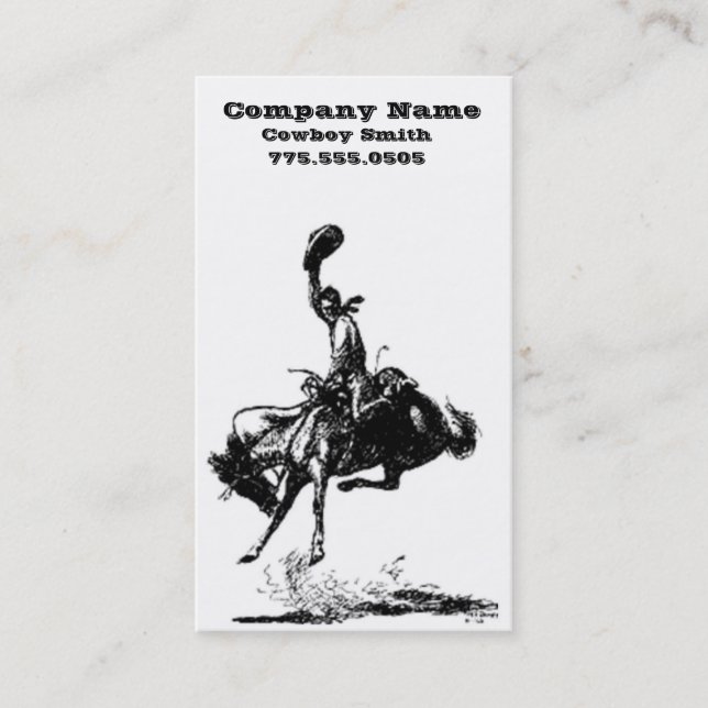 Cowboy business cards (Front)