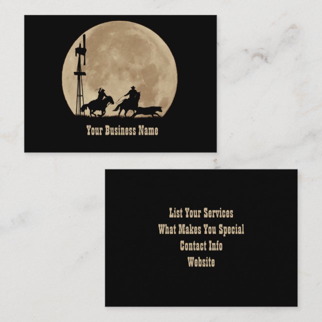 Cowboy Business Cards (Front/Back)