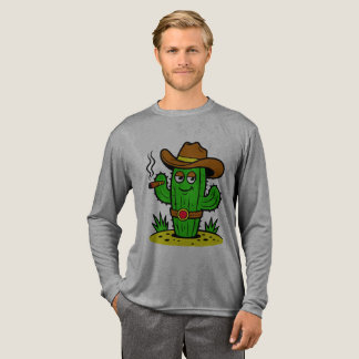 Cowboy Cactus Cigar | Funny Western Desert Plant Tri-Blend Shirt