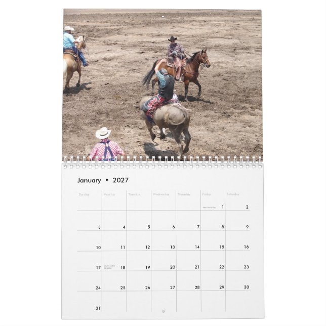 Cowboy Calendar 2 - Customized (Jan 2027)