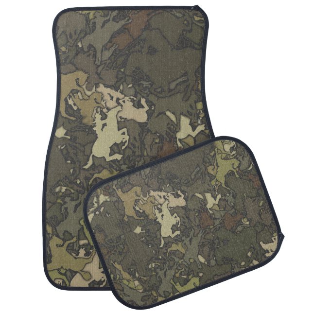 Cowboy Camouflage Pattern Car Floor Mat (Set)