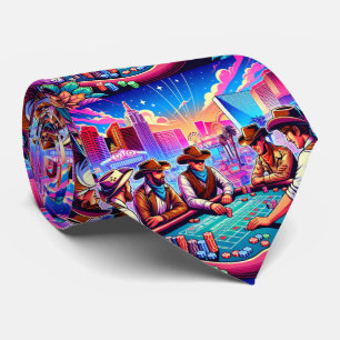 Cowboy Casino Dice Game Neck Tie