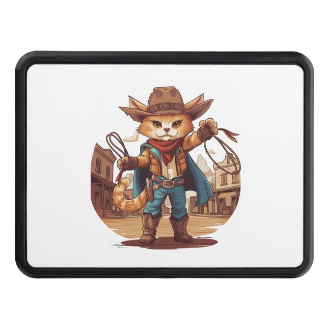 Cowboy Cat Hitch Cover (Front)