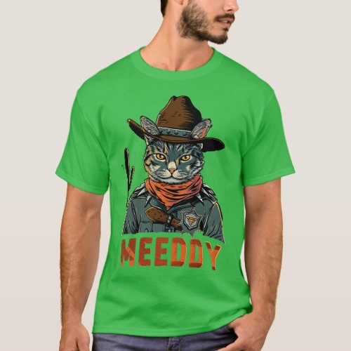 Cowboy Cat Image T_Shirt