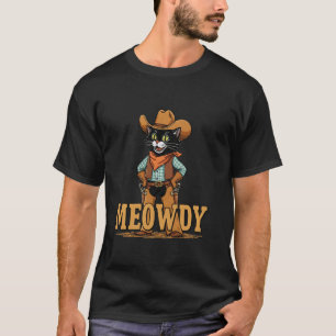 Cowboy Cat Meowdy Cat Wild West Western Funny Kitt T-Shirt