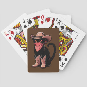Cowboy Cat Poker Cards