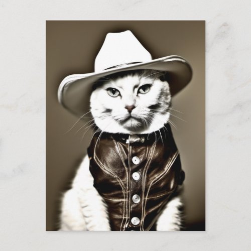 Cowboy Cat Postcard