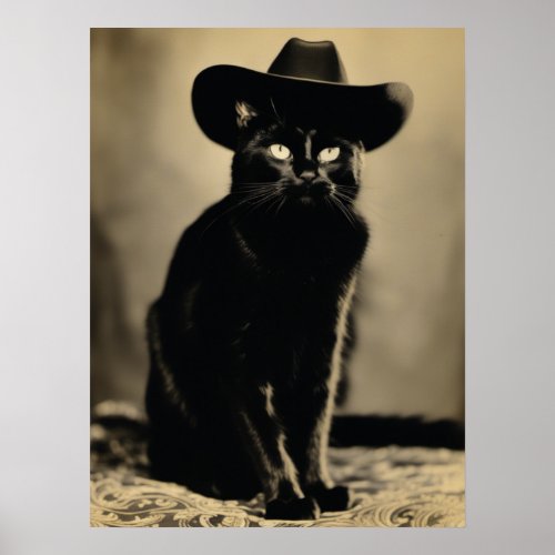 Cowboy Cat Poster