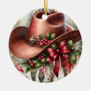 Cowboy  ceramic ornament