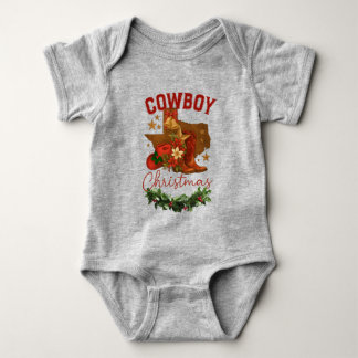 Cowboy Christmas Baby Bodysuit