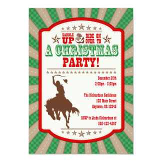 Western Christmas Party Invitations 1