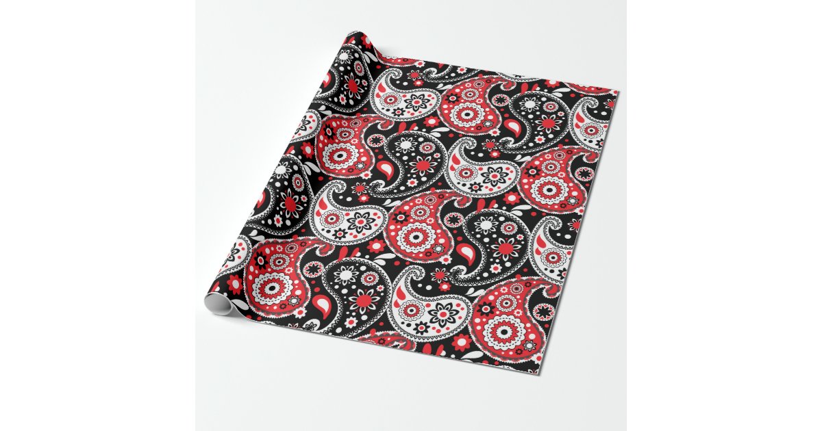 16 Sheets Western Party Gift Wrapping Paper Red Bandana Wrapping Paper Set  3 Design Cowboy Party Wrapping Paper for Western Cowboy Themed Party