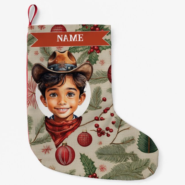Cowboy Christmas Stocking (Front)