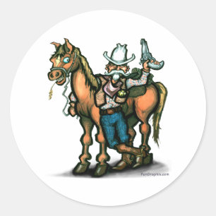 Cowboy Classic Round Sticker