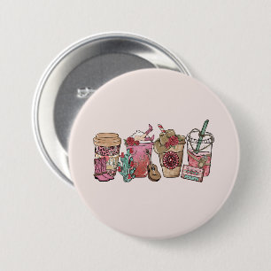 Cowboy Coffee - Rustic Country Western Button