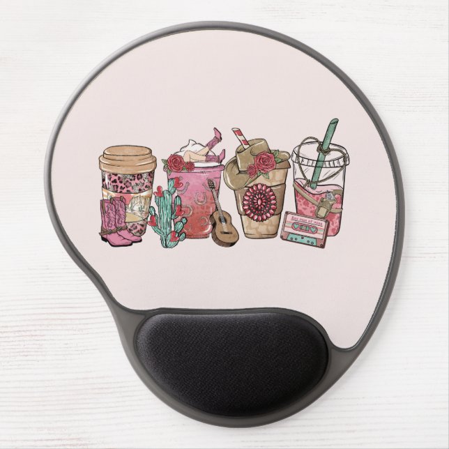 Cowboy Coffee Time Gel Mouse Pad (Front)