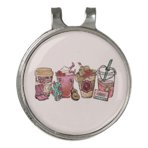 Cowboy Coffee Time Golf Hat Clip