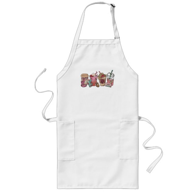 Cowboy Coffee Time Long Apron (Front)