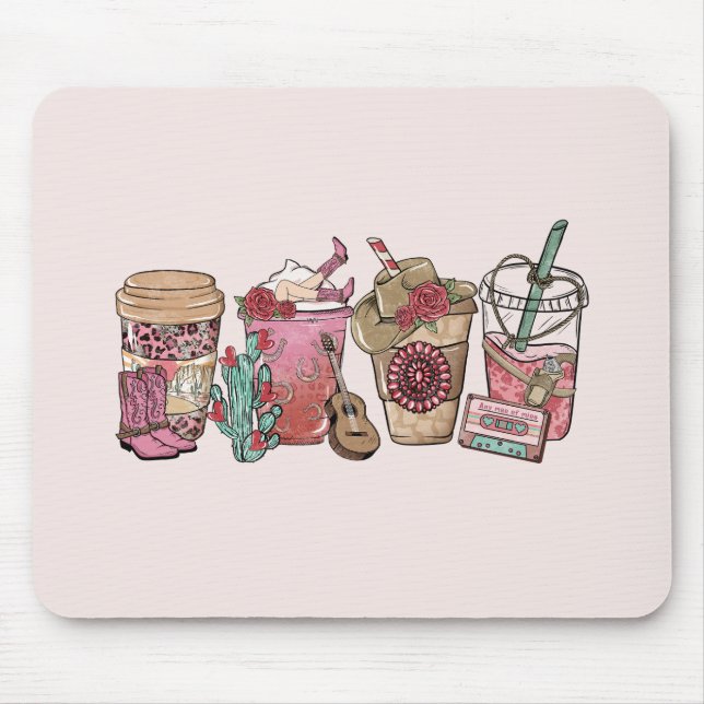 Cowboy Coffee Time Mouse Pad (Front)