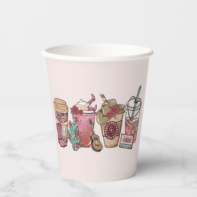 Cowboy Coffee Time Paper Cups (Front)