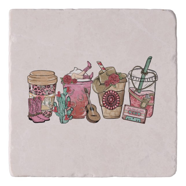 Cowboy Coffee Time Trivet (Front)