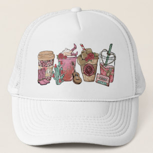 Cowboy Coffee Time Trucker Hat