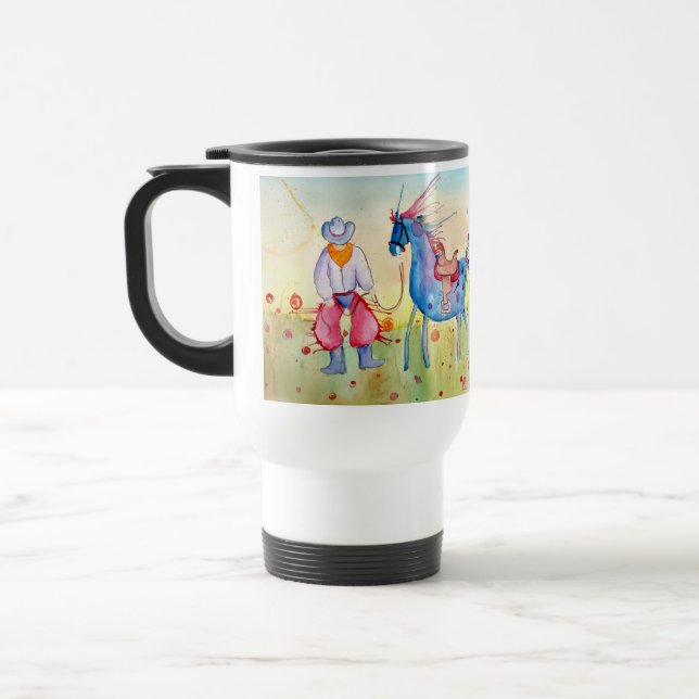 Cowboy Coffee Travel Mug (Left)