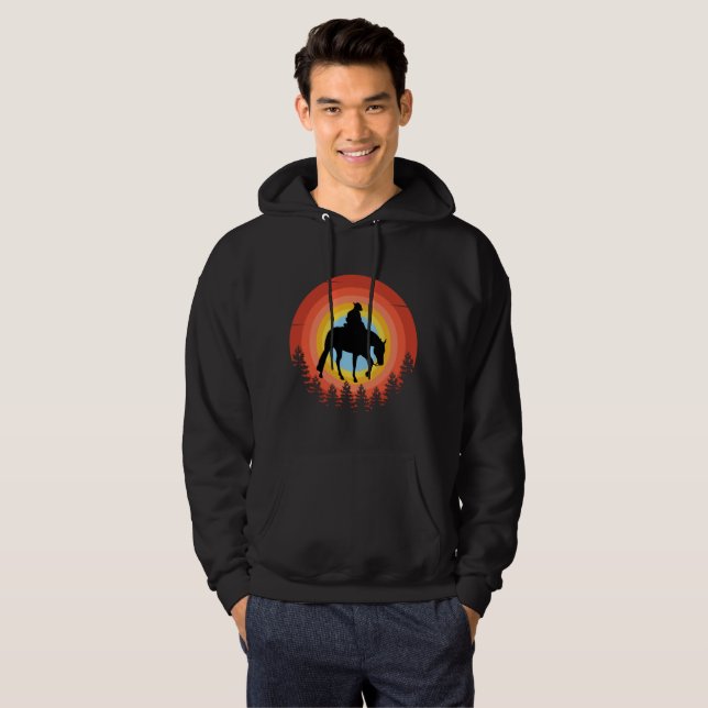 COWBOY COLORFUL SUNSET  HOODIE (Front Full)