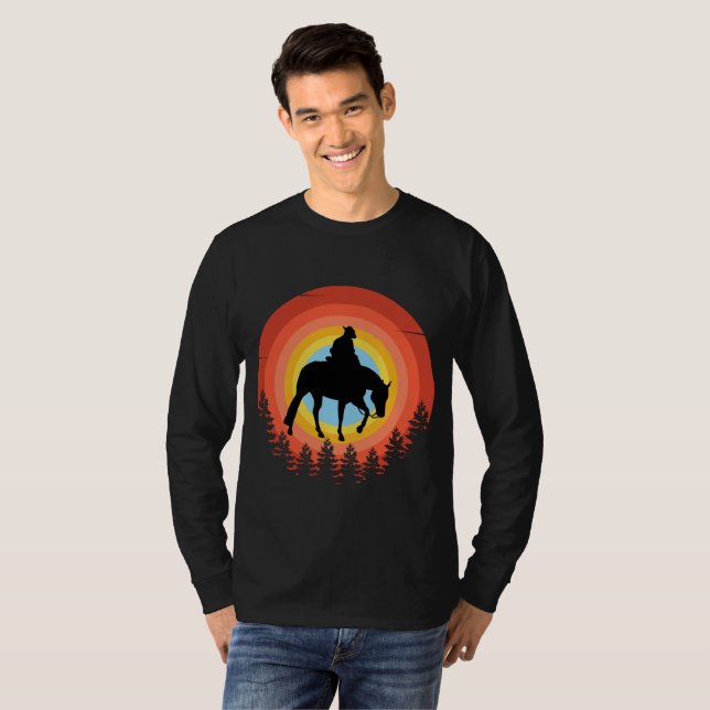 COWBOY COLORFUL SUNSET T-Shirt (Front Full)