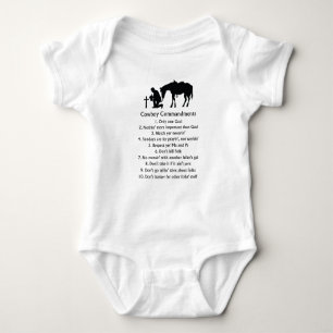 Cowboy Commandments Baby Bodysuit