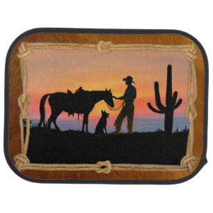 COWBOY COMPANIONS CAR FLOOR MAT