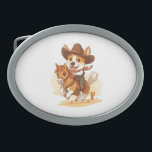Cowboy Corgi – Western Rodeo Dog Belt Buckle<br><div class="desc">Cowboy Corgi – Western Rodeo Dog</div>