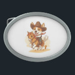 Cowboy Corgi – Western Rodeo Dog Belt Buckle<br><div class="desc">Cowboy Corgi – Western Rodeo Dog</div>