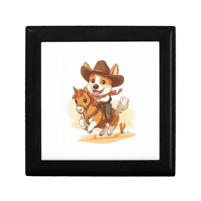 Cowboy Corgi – Western Rodeo Dog Gift Box (Front)