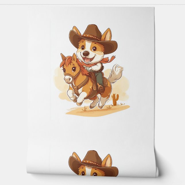 Cowboy Corgi � Western Rodeo Dog Wallpaper (Unrolling)
